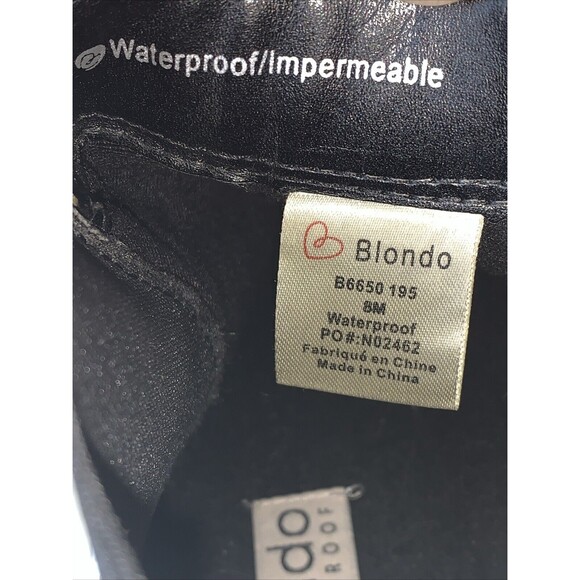 Blondo Womens Emelia Waterproof Black White Snake Print Ankle Booties Size 8M - Picture 11 of 11